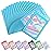 Funfery 100 pcs Blue Smell Proof Holographic Mylar Packaging Bag,Clear Resealable Odor Proof Bag Foil Pouch Zip Bags for Food Storage,Gloss,Jewelry Packing Small Business(3.5x6.3In)