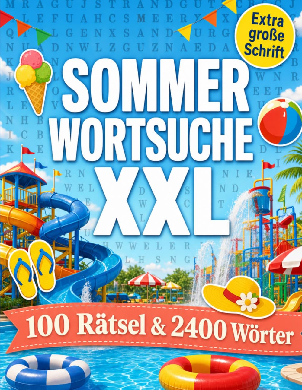 Sommer Wortsuche XXL – 100 Rätsel & 2400 Wörter: Großdruck Wortsuchrätsel Buch für Erwachsene & Senioren - Sommerliche Themen - Mit Lösungen
