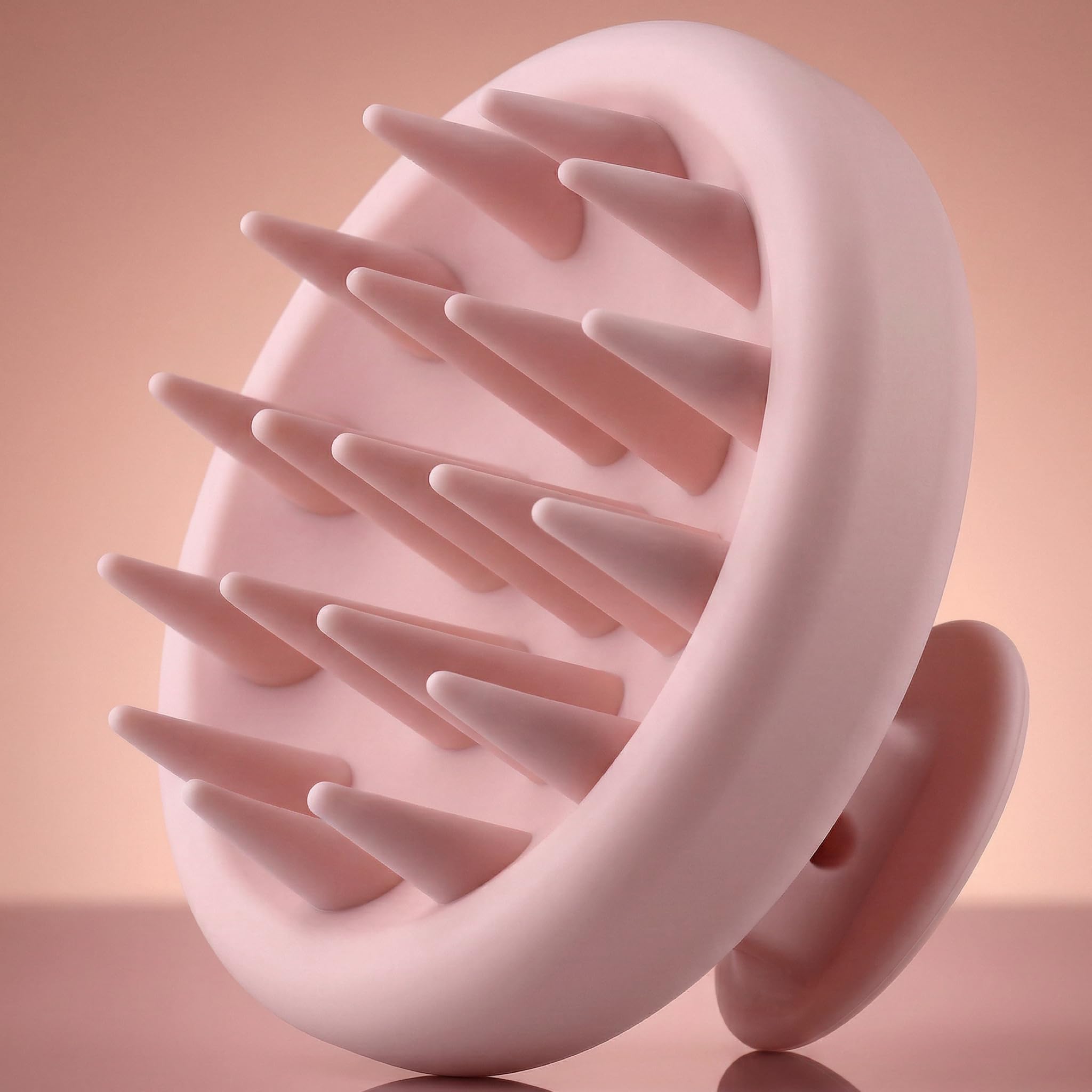 Premium Kopfhaut Massagebürste aus Silikon – Kopfmassage Bürste, Scalp Massager Brush für Haare & Haarwuchs, Haar Massagebürste Haare für Kopfhaut & Entspannung - Kopf Massage (Blush Rose)