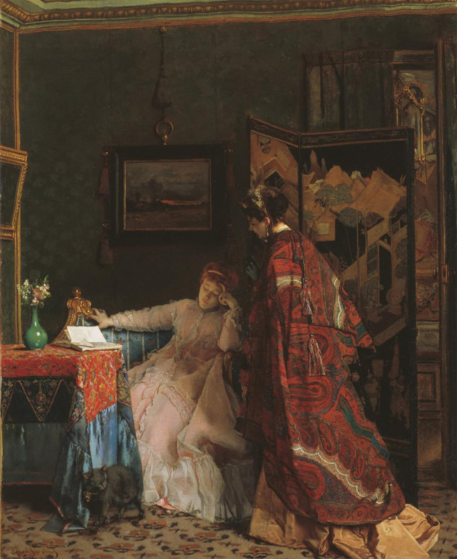 Toile murale Alfred Emile Stevens 60x90cm de salon