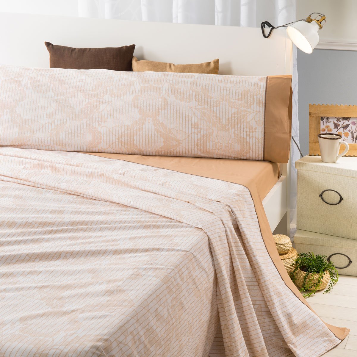 Sancarlos Dover Bed Sheets, cream, 105 cm