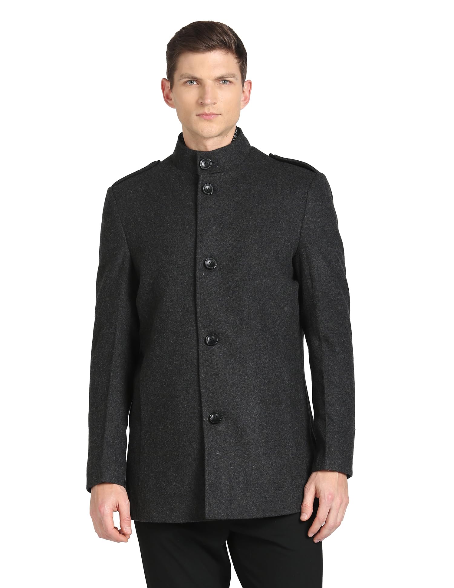 arrow Wool Men's Standard Length Trench Coat-picture-36