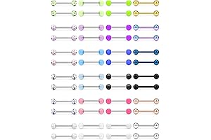 24-48pcs 14G 14-22mm Tongue Nipple Rings Nipplerings Straight Barbells Surgical Steel Jewelry for Women Men