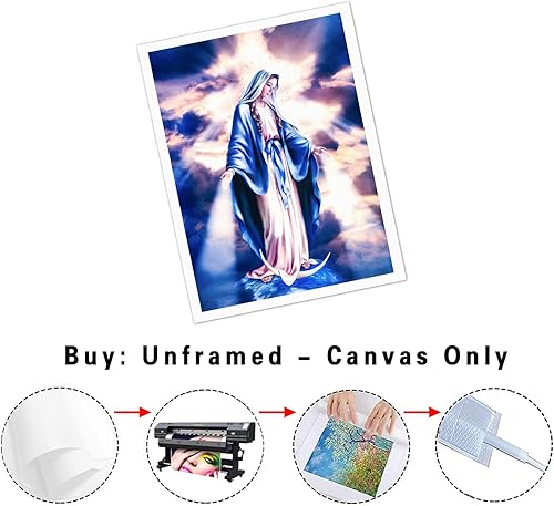 Miniatura 2 de NONBER Póster vintage de la Virgen María, arte religioso, arte católico, arte religioso, lienzo, pintura, pósteres e impresiones artísticas de