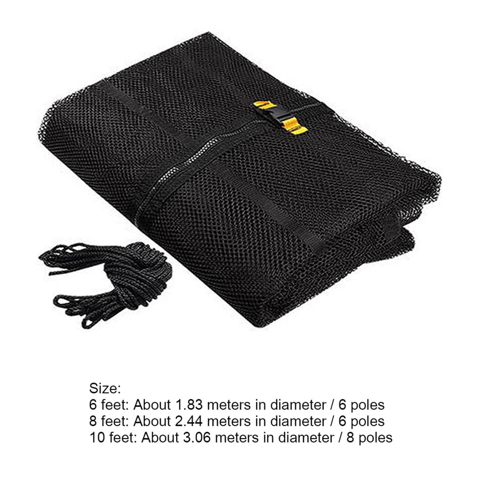 Rete di Sicurezza per trampolini Rete di Protezione for Trampolino in Nylon da 6/10/12/14 Piedi, Pali 6/8, Rete Sicurezza for