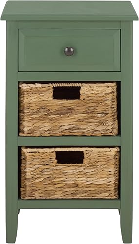 Miniatura 18 de Safavieh Mesa auxiliar blanca angustiada Everly Collection de American Homes Vintage Blanco,Cereza,Negro (Distressed