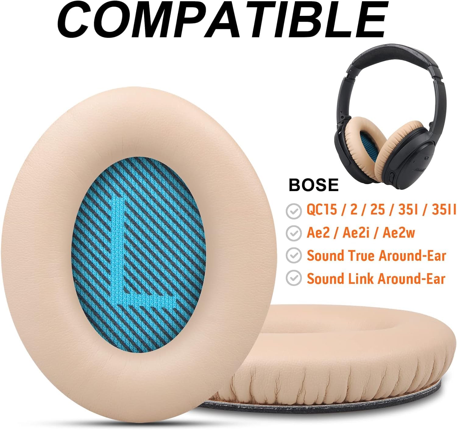Amazon | Bose QuietComfort 25 QC35ヘッドホンクッション用交換用