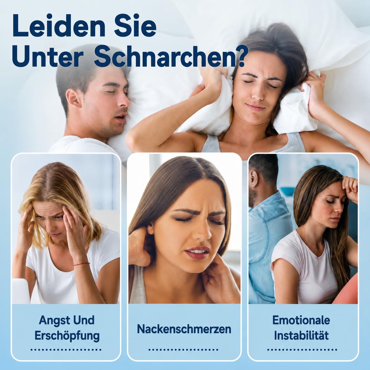 Schnarchstopper Anti Schnarch, Schnarchschiene– Ergonomisch, Effektiv Gegen Schnarchen, Anti-Snoring Mouth Guard, Verbessert Schlafqualität für Männer und Frauen (Weiß)