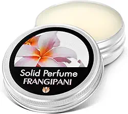 Flowerland Perfume sólido – Perfume portátil de bolso perfeito para uso em viagens – Perfume de fragrância natural para homens e mulheres – Natural e vegano – Frangipani (30 ml)