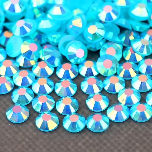 Miniatura 4 de 10000 unidades de diamantes de imitación de resina amarilla cristal de 039 a 039 pulgadas con parte inferior plateada diamantes de imitación