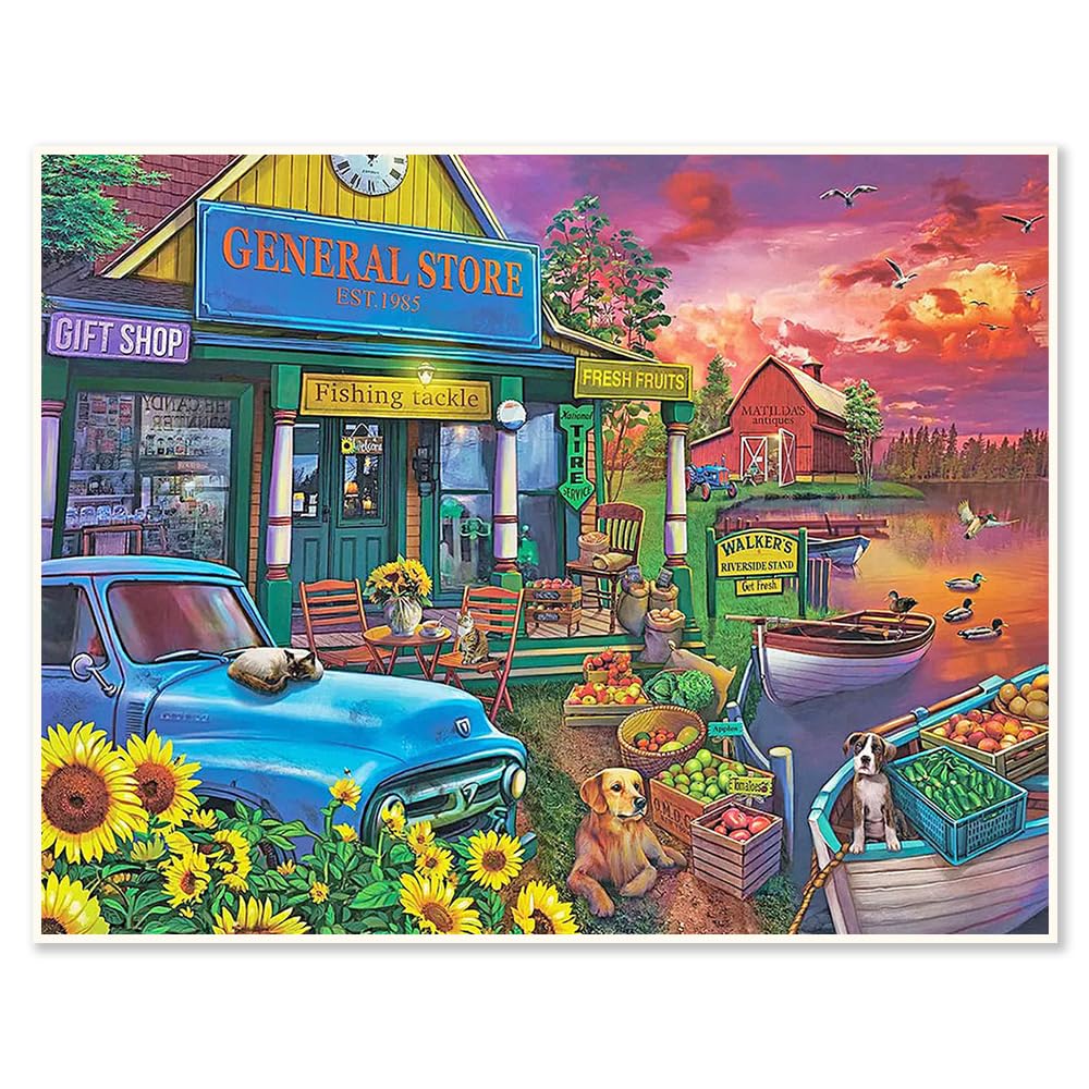 DCIDBEI DIY Diamond Painting Herbst-Landschaft, 50 X 40 Cm – Komplettes Set Mit Strasssteinen & Zubehör
