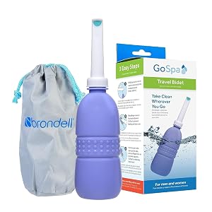 Brondell GoSpa Travel Bidet GS-70 Easy-to-use Portable Bidet with Convenient Nozzle Storage Travel Bag 400 ml Capacity and