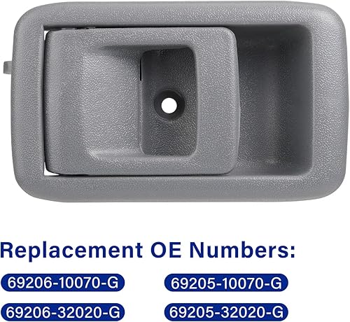 Miniatura 6 de Par de manijas interiores de puerta para Toyota Tacoma 2001 2002 2003 2004, 4Runner 1996-2002, Camry 1987-1991, gris