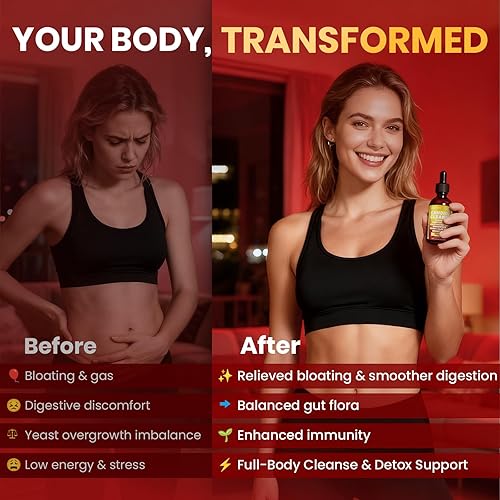 Miniatura 4 de Candida Cleanse Detox con tecnología de triple objetivo, fórmula de sinergia todo en 1 con ácido caprílico, orégano, nogal negro y ajenjo,