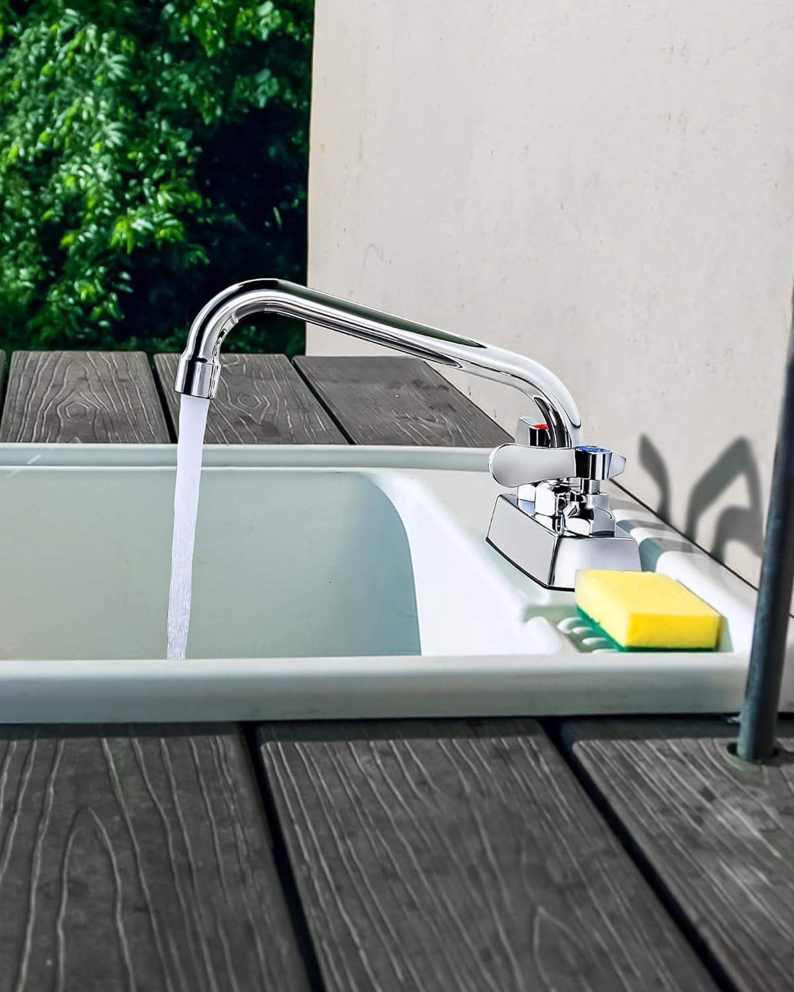 Laundry Sink Faucet - Chrome Brass Utility Sink Tap -2