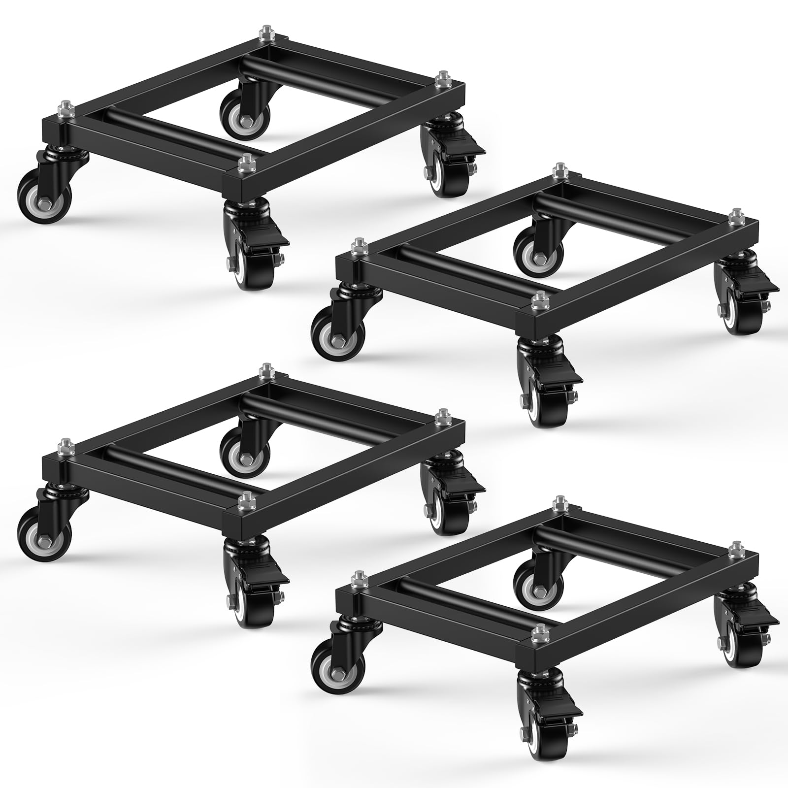 IMAYCC 4Pcs Rangierhilfe Auto, 6000LB Belastbar Elektrofahrzeug-Notfallwagen, Tragbarer Reifenwagen für 4Pcs Auto Rad, Robuster Car-Dolly-Set für Motorräder Pickups LKW Anhänger SUVs Boot