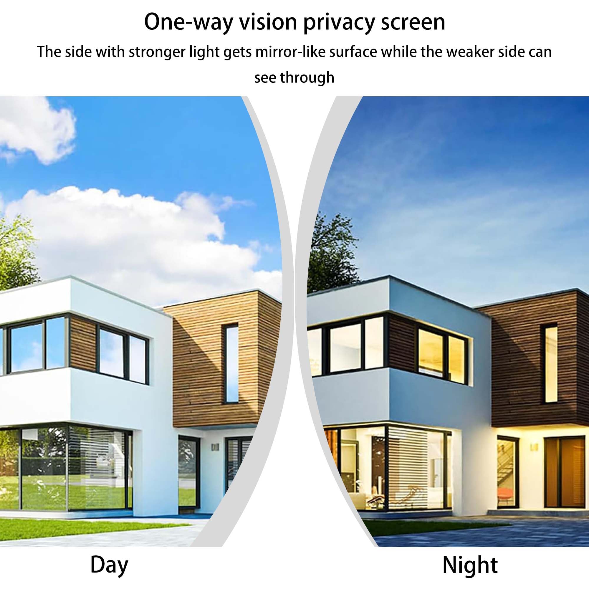 Sonnenschutzfolie Fenster Innen Fensterfolie Sonnenschutz 68 x 100 cm UV Schutz Sichtschutzfolie Reflektierende Fensterfolie Selbstklebend für Büro Und Haus, Doppelseitiges Silber