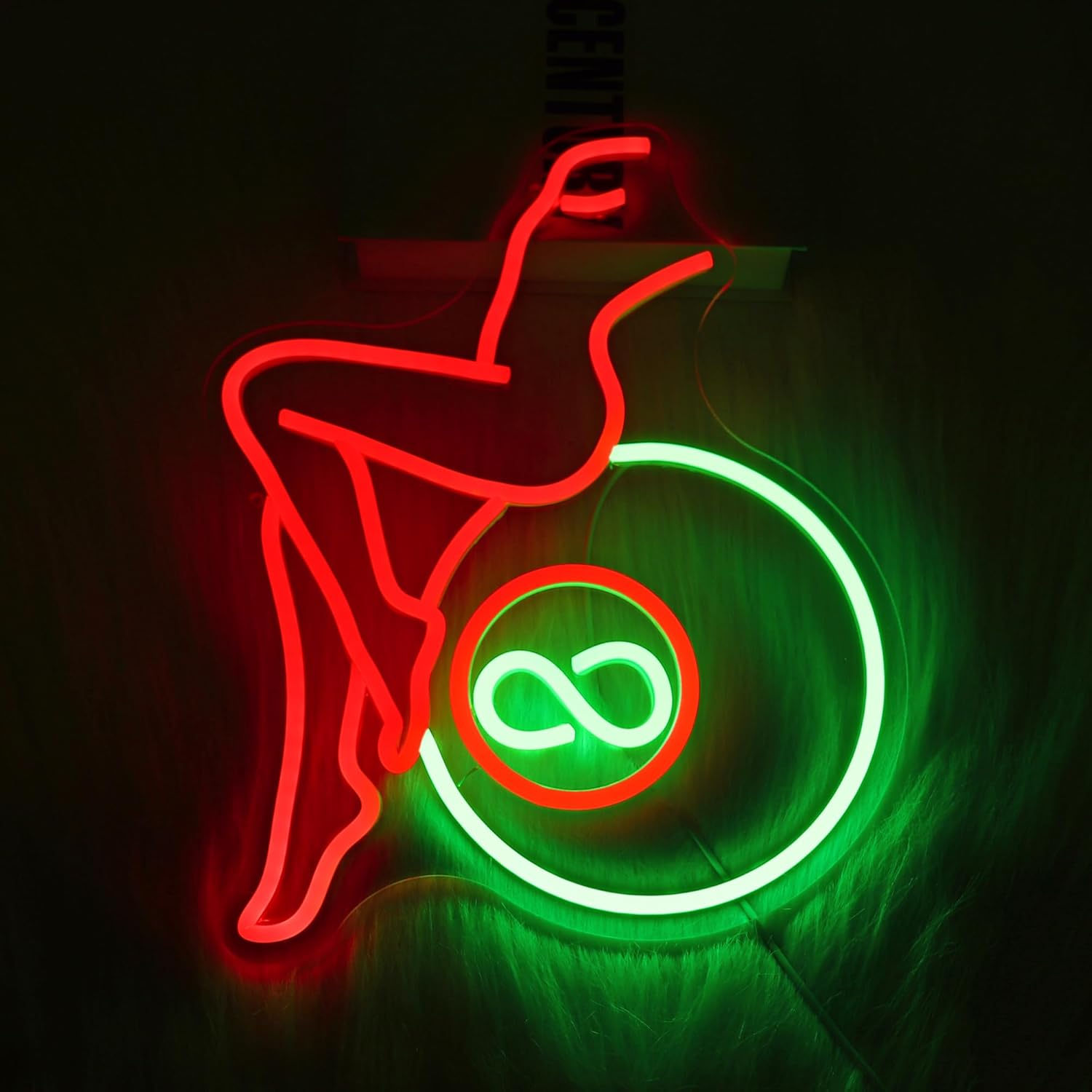 Billiards Lady Neon Sign, JGHTURIE Back Led Neon Signs for Wall Decor - Red Light Up Sign Preppy Girls Bar Pool Table Accessories Game Room Birthday Party Decor Gift USB Powered