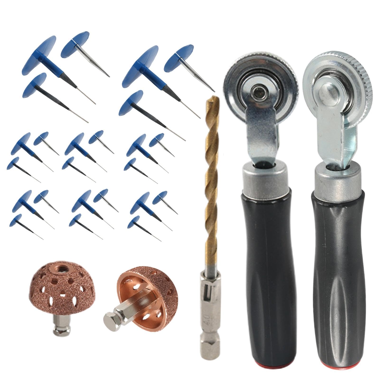 Kit reparación neumáticos con Parches y Tapones Kit de Clavos Tipo Seta y