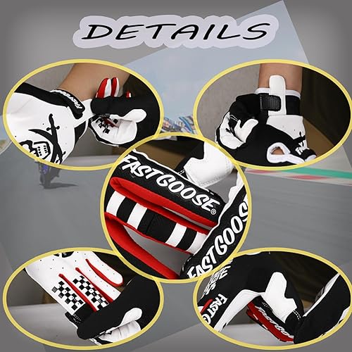 Miniatura 4 de FASTGOOSE Guantes de motocicleta para hombres y mujeres, para pantalla táctil, de dedo completo, ATV, MTB, guantes de montaña para montar en