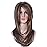 Long Layered light Brown with Blonde wig Balayage color wig with brown with blonde highlight wig Synthetic Hair Multicolor for white Women