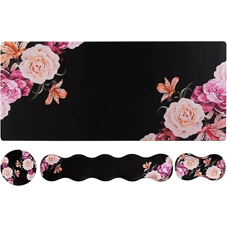 Amazon.com: ARTSO Gaming Mouse Pad Wrist Support Set, XXL Large Desk ...