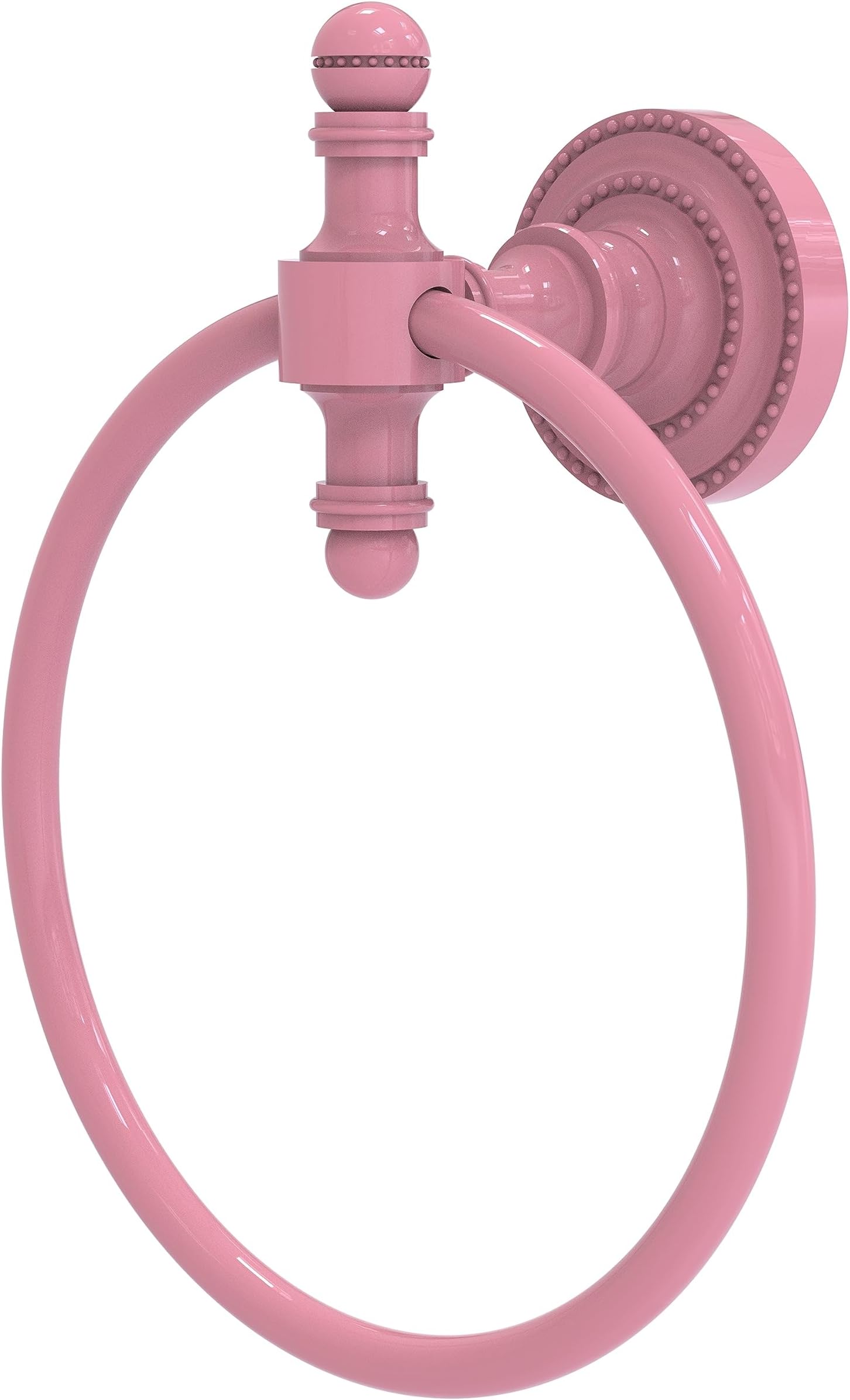 RD-16-PNK Retro Dot Collection Towel Ring, Pink