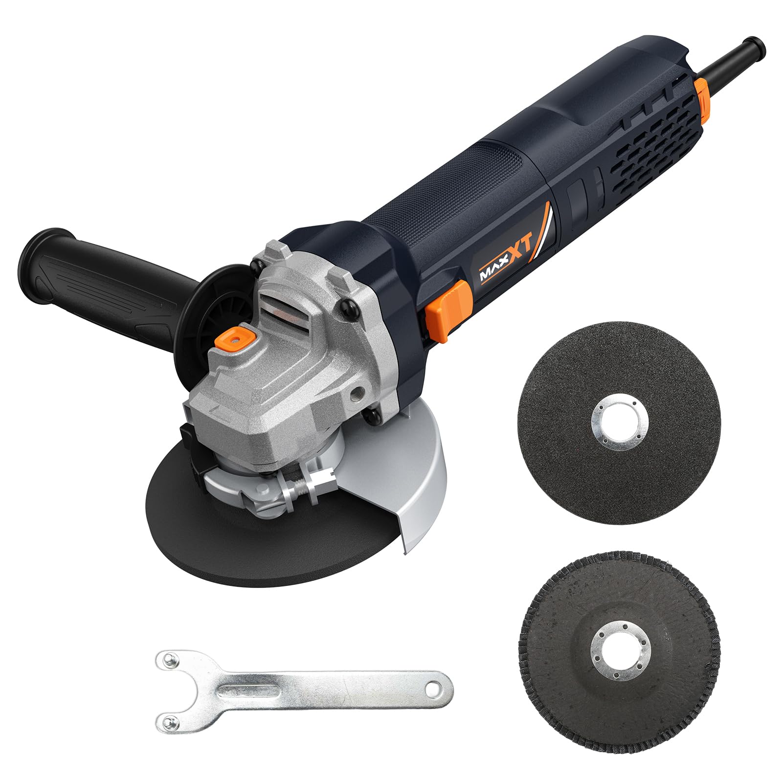 MAXXT Smerigliatrice angolare 125 mm | 1700W con Avvio graduale & Protezione sovraccarico – 12.000 giri/min per taglio, smerigliatura e lucidatura di precisione