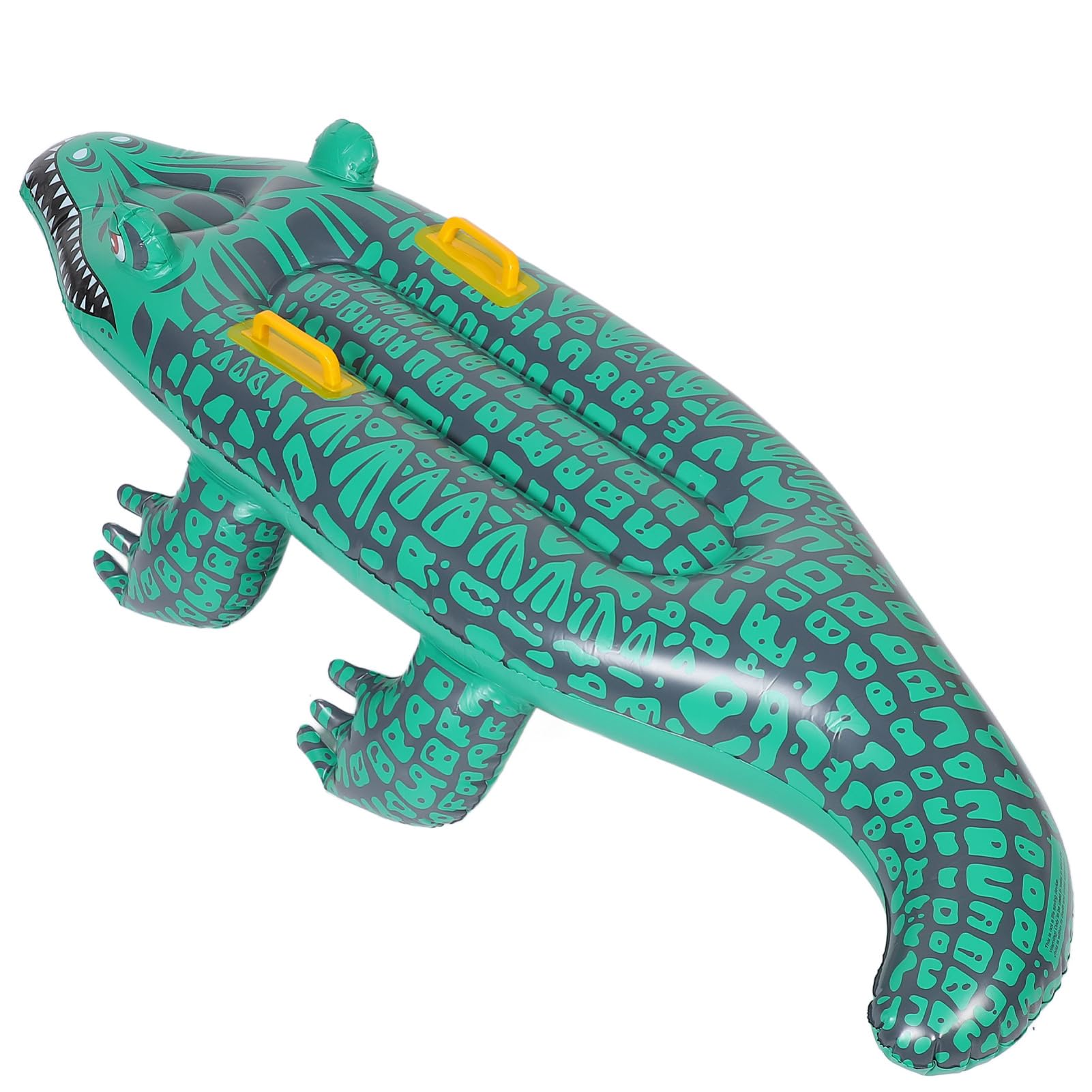 Abaodam Aufblasbares Bodyboard für Pool Grünes PVC Alligator Schwimmbrett Faltbar und Aufblasbar Schwimmspielzeug für Kinder und Erwachsene für Wasseraktivitäten mit Sommerstimmung