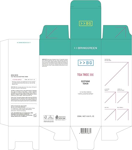 Miniatura 2 de BRING GREEN Tea Tree CICA Tónico calmante | Rutina diaria suave de cuidado de la piel para efecto refrescante e hidratante (8.5 onzas líquidas), 8.5