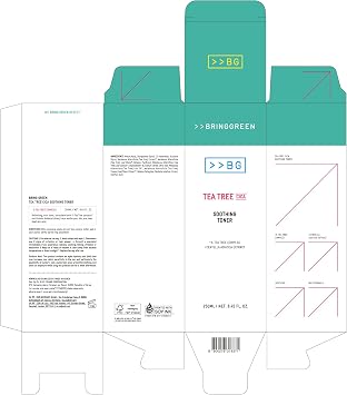 BRING GREEN Tea Tree CICA حبر مهدئ | روتين العناية بالبشرة اليومية الخفيفة للتبريد وتأثير الترطيب ( 8.5 Fl. Oz. ، 250 مل )