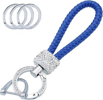 Bling Bling Luxury Crystal DiamondCar Key Chains For Ladies Women Key Fob, Key Chain Ring Strap