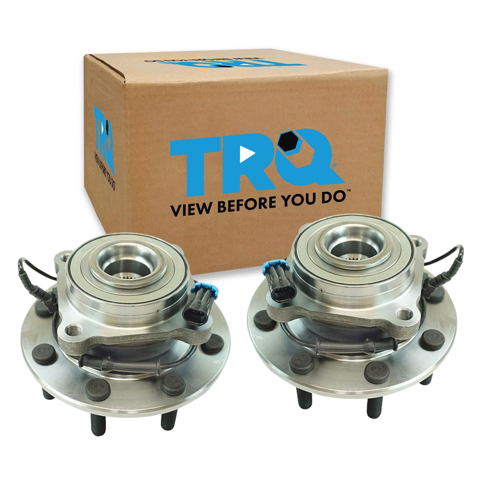 TRQ Front Left and Right Wheel Bearing and Hub Assembly Set 2 Piece