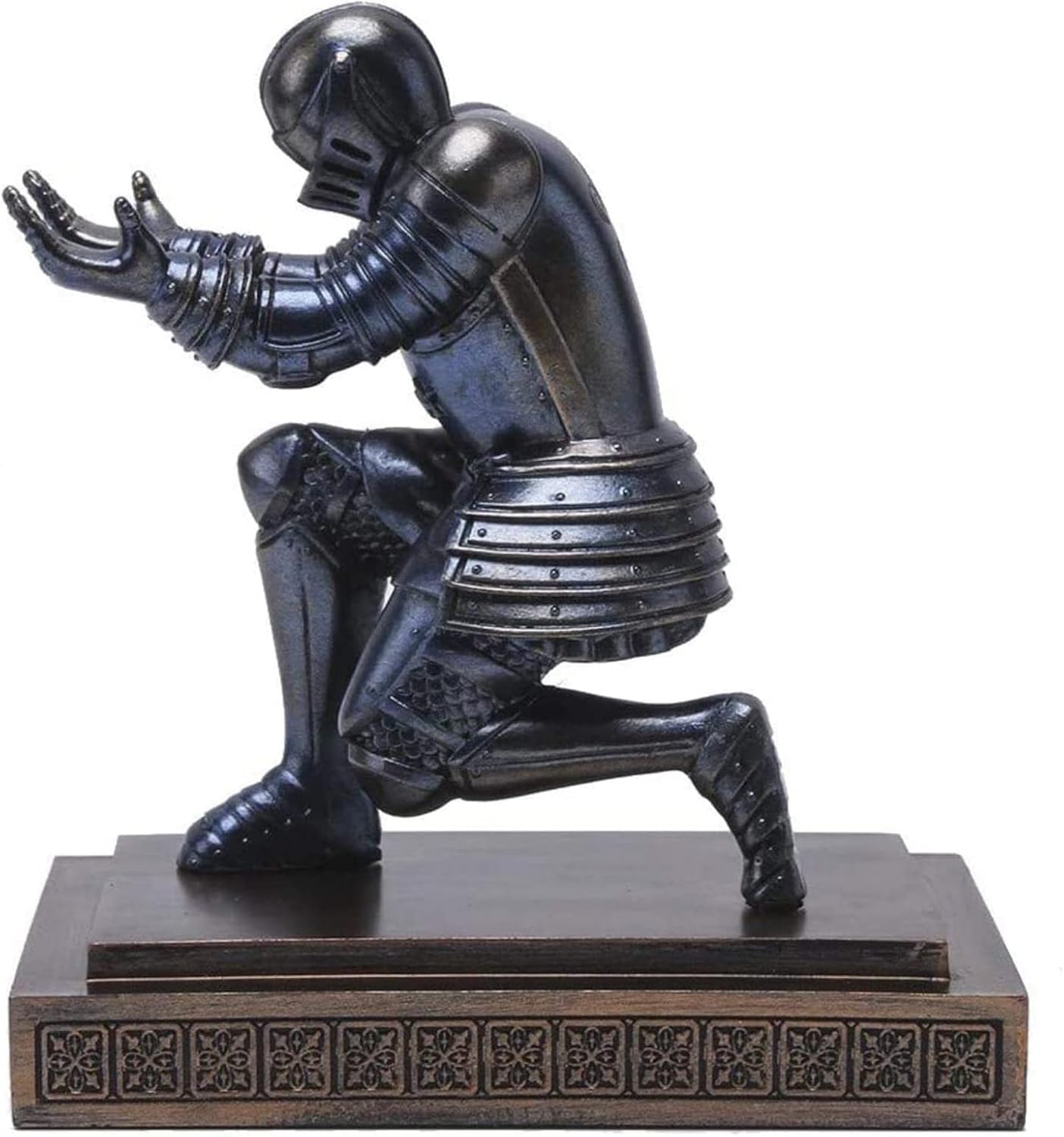 Desk Pen Holder & Desk Decoration Accessories Gift with a Cool Pen for Office and Home Resin Knight Pen Holder