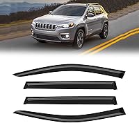Vista 125 de Visera de ventana para Jeep Cherokee 1984-2001 (Excluye Modelo Limited), Protectores Guards Shields de lluvia de canal exterior, Deflector
