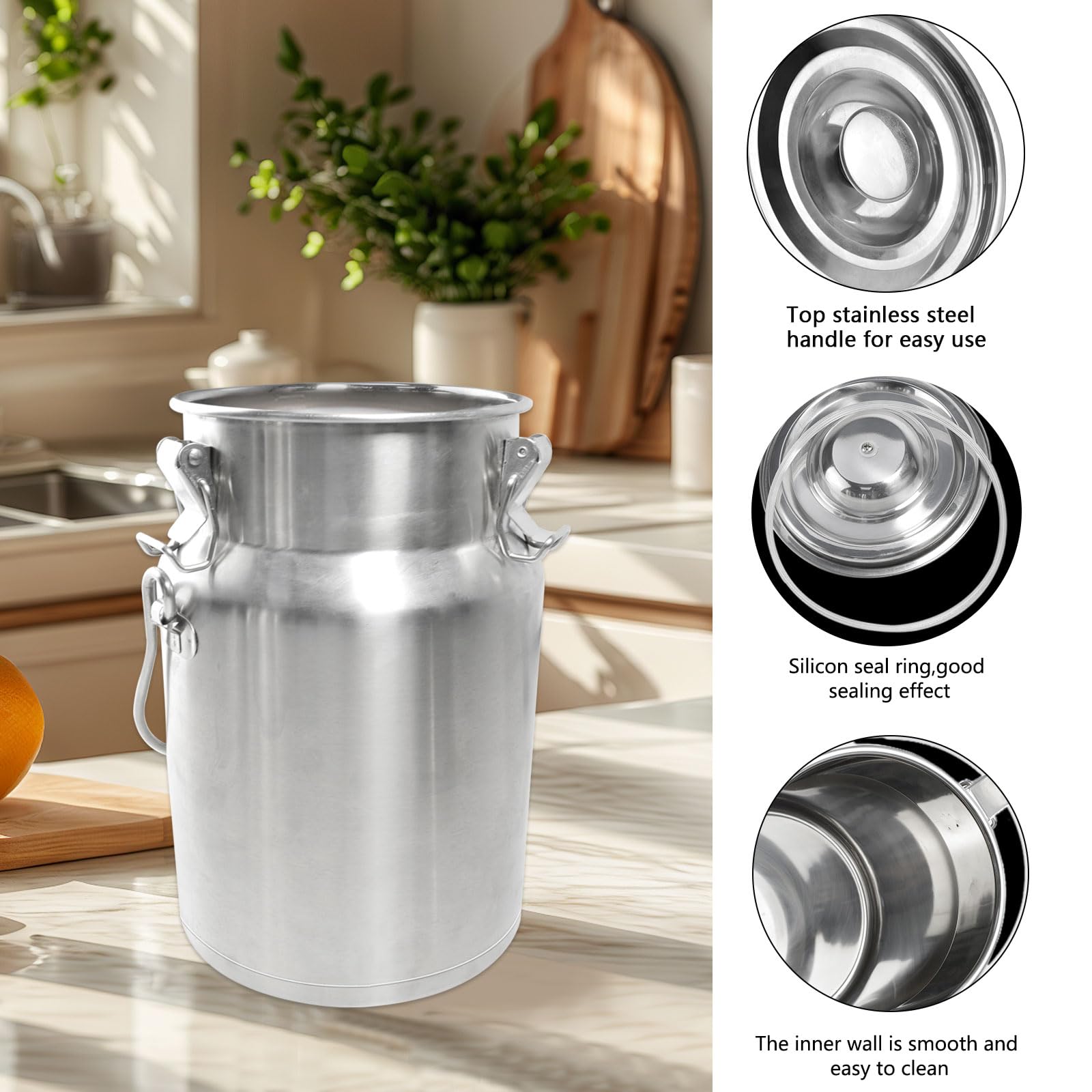 Pot De Lait En Acier Inoxydable 304 Avec Robinet 10L - Réservoir Étanche Pour Vin, Huile, Lait - Qualité Premium