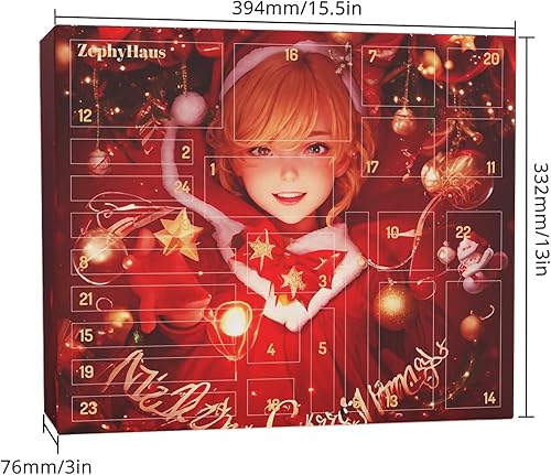 Miniatura 8 de Calendario de Adviento 2025, calendario de cuenta regresiva de belleza de 24 días con uñas a presión, accesorios de uñas y maquillaje, regalo ideal