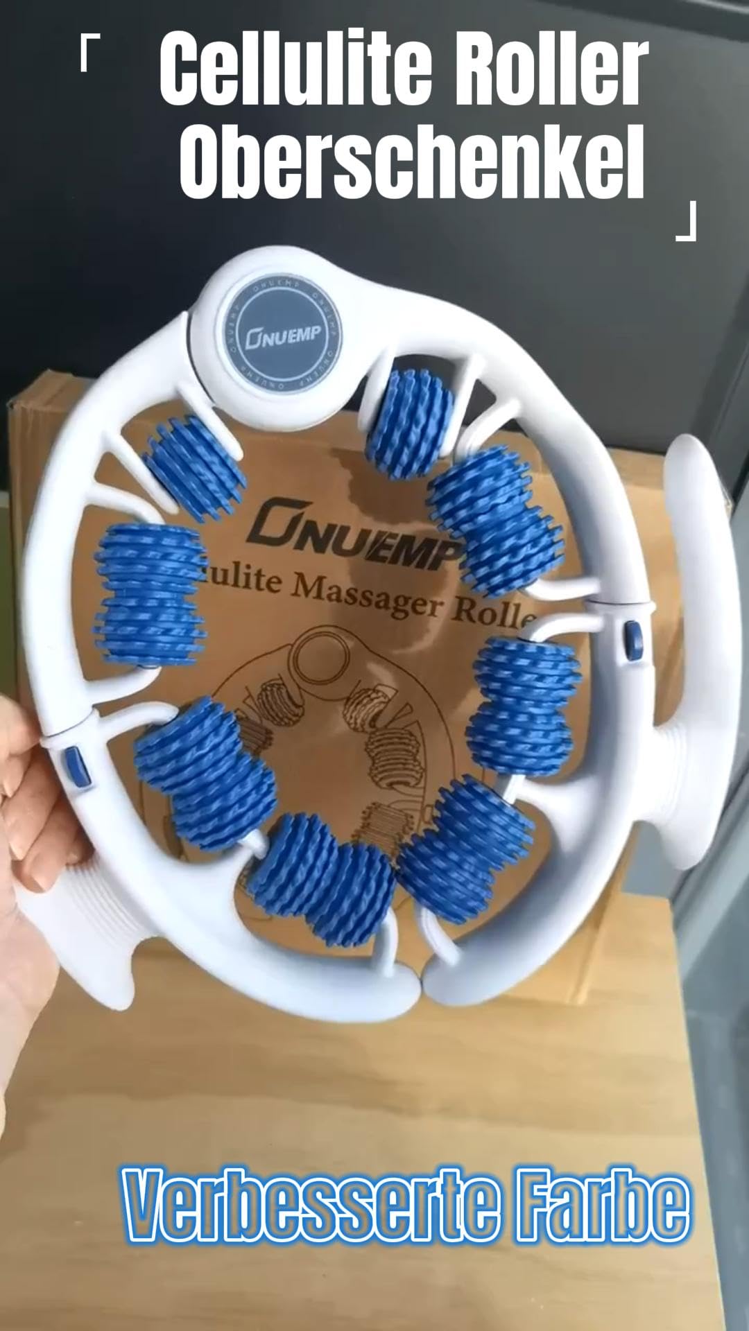 Neu Beine Roller Cellulite MassagegeräT, 14 Rolle Anti Cellulite Oberschenkel, 360° Massageroller Beine Mit Griff, Bein Massage Faszienrolle für Lipödem, Lymphdrainage, Circular Leg Clamp Massage