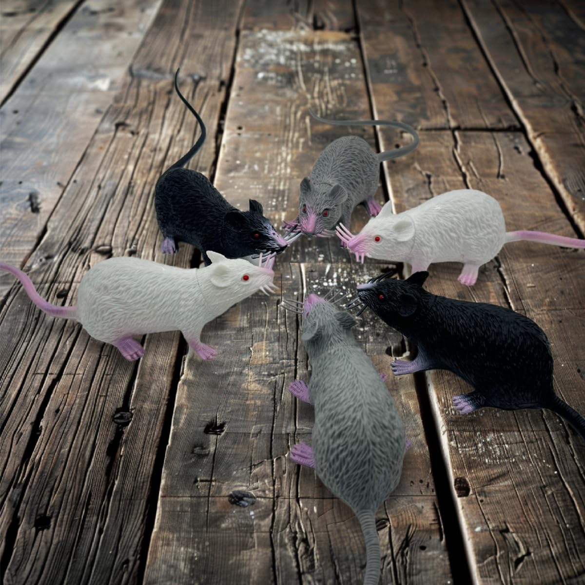 Fake Rat Toy Mouse Toy Nyutcwe 6Pcs 8 Inch Fake Rat Scary Realistic ...