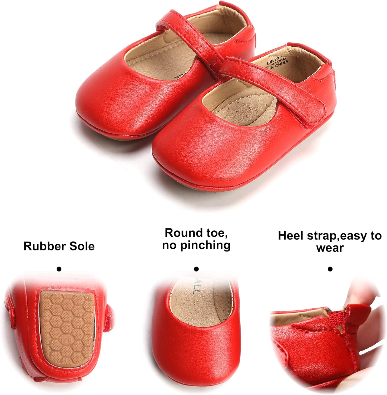 Soft Sole Baby Shoes - Infant Baby Walking Shoes Moccasins Rubber Sole Crib Shoes - Image 4