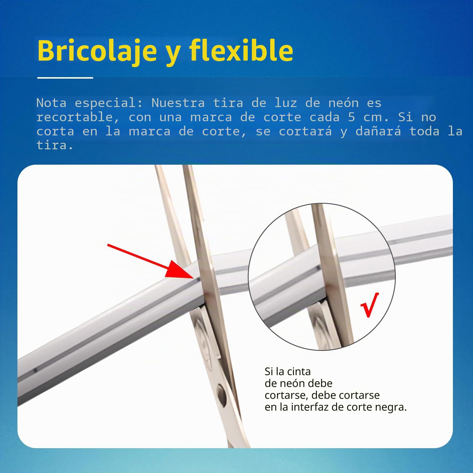 Tira LED Neon 8M Blanca Cálida 3000K-6500K Blanca Frío Tira Luz LED Regulable Superbrillante con Mando Distancia y Fuente Alimentación Luces de Cinta LED Flexible para Cocina, Dormitorio