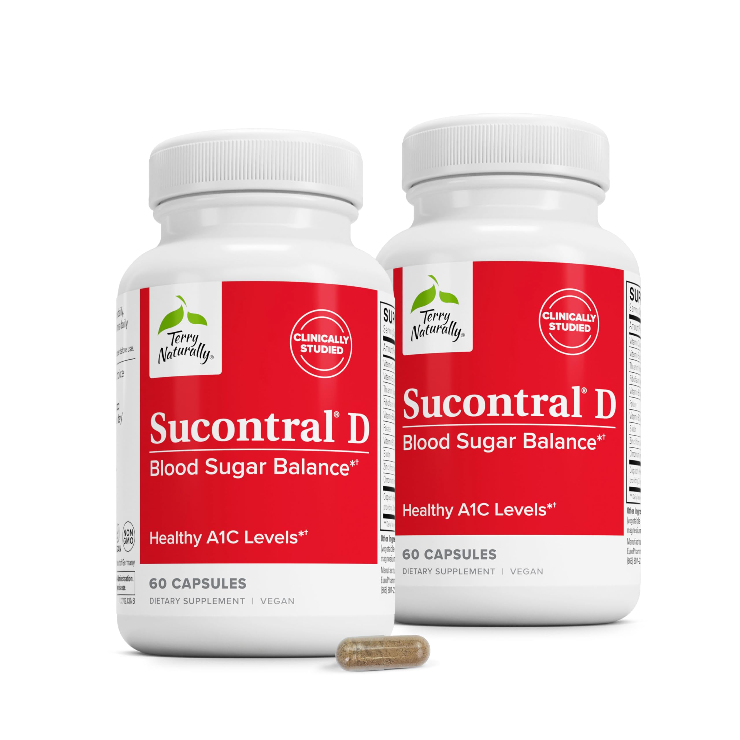 Terry Naturally Sucontral D - Blood Sugar & Carb Metabolism - 60 Count Pack of 2 60 Count (Pack of 2)