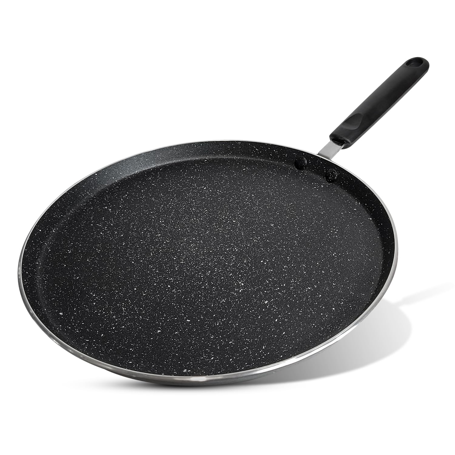 AKH HOUSEWARE Premium Non Stick Pancake Pan 30CM | Crepe pan | Suitable for Induction Hob, Electric and Gas Aluminum Heavy Duty Tawa Roti Maker, Omelette Pan, Chapati Pan (30CM)