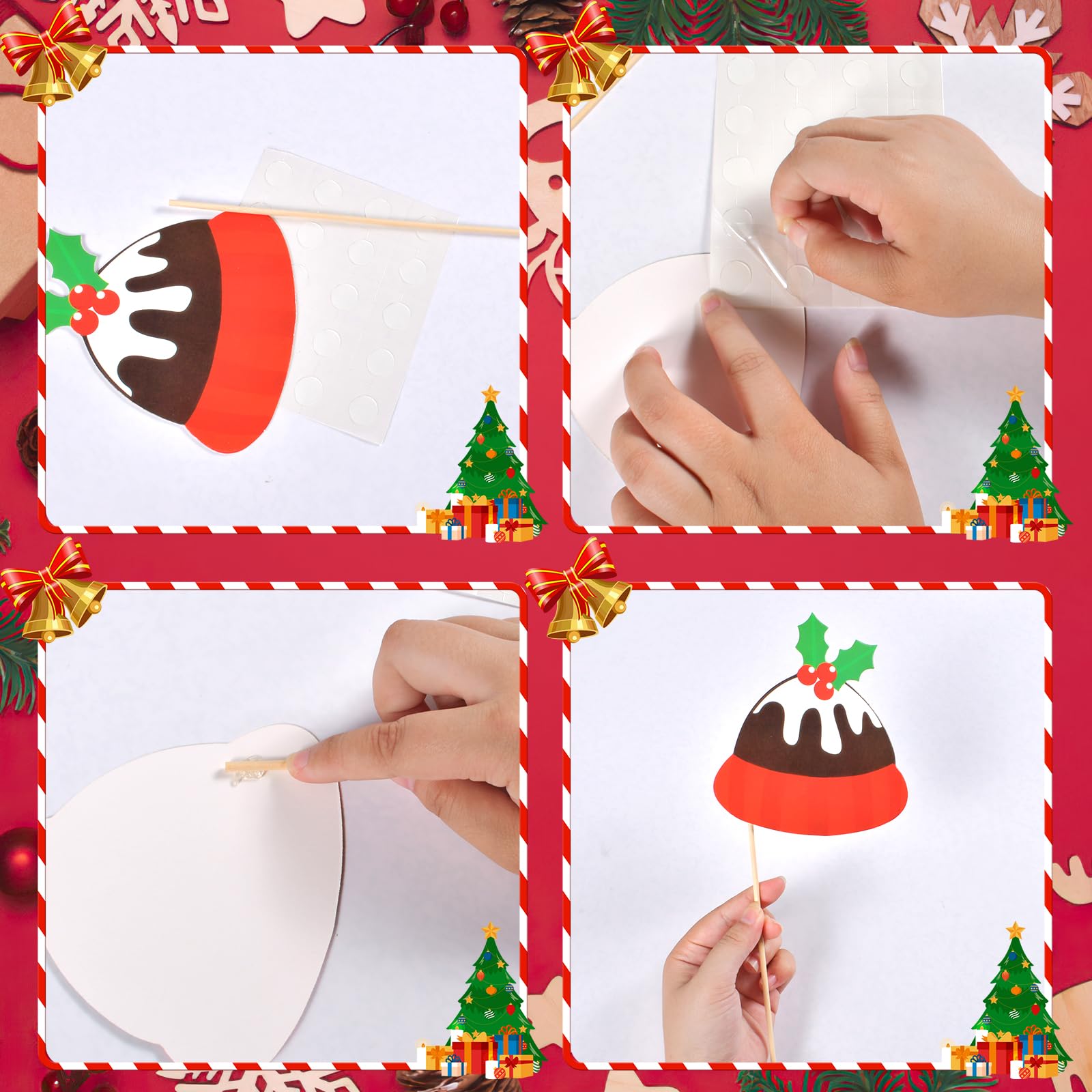 Lot De 38 Accessoires Photo De Noël - Chapeaux, Lunettes, Moustaches Pour Fêtes Et Souvenirs