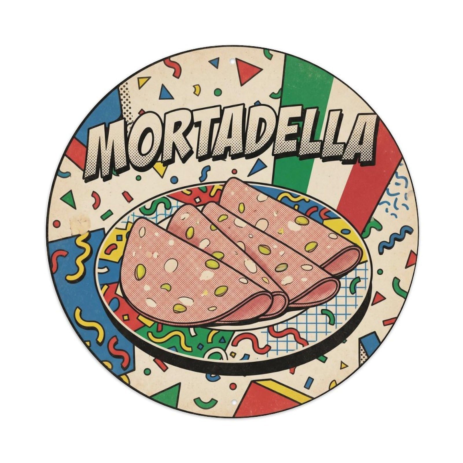 Italian Mortadella Deli Meat Cuisine Vintage Metal Tin Sign