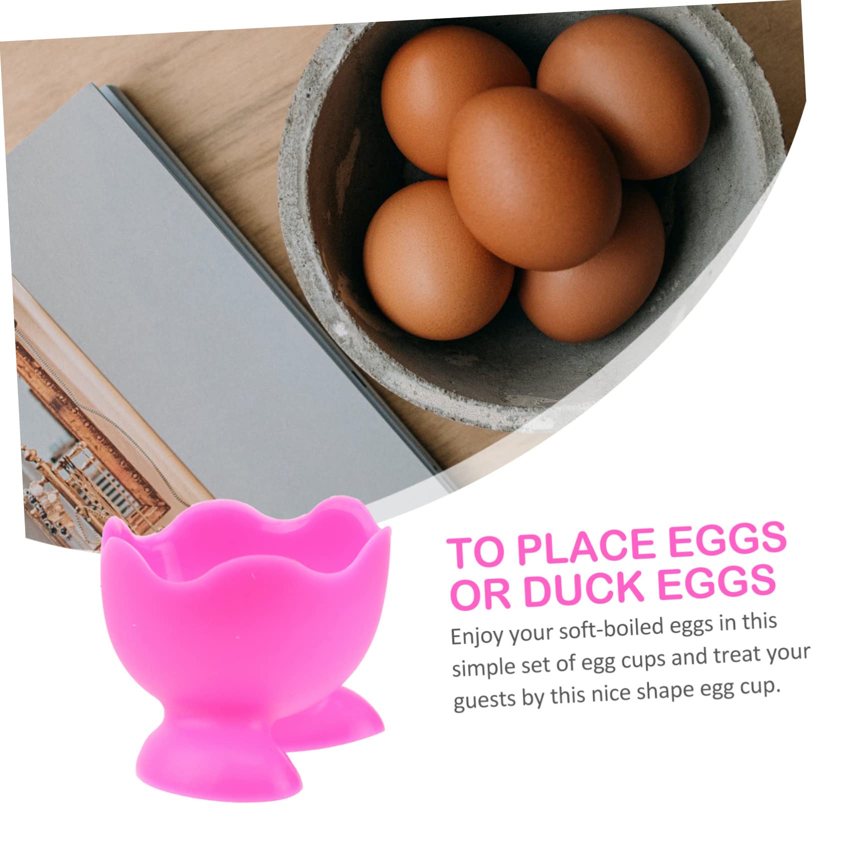 IMIKEYA 3 Pièces Tasses pour Œufs Durs Coquetiers en Silicone Tasses à Œufs Réutilisables Antiadhésives pour Cuisson Vapeur et Repas en Famille