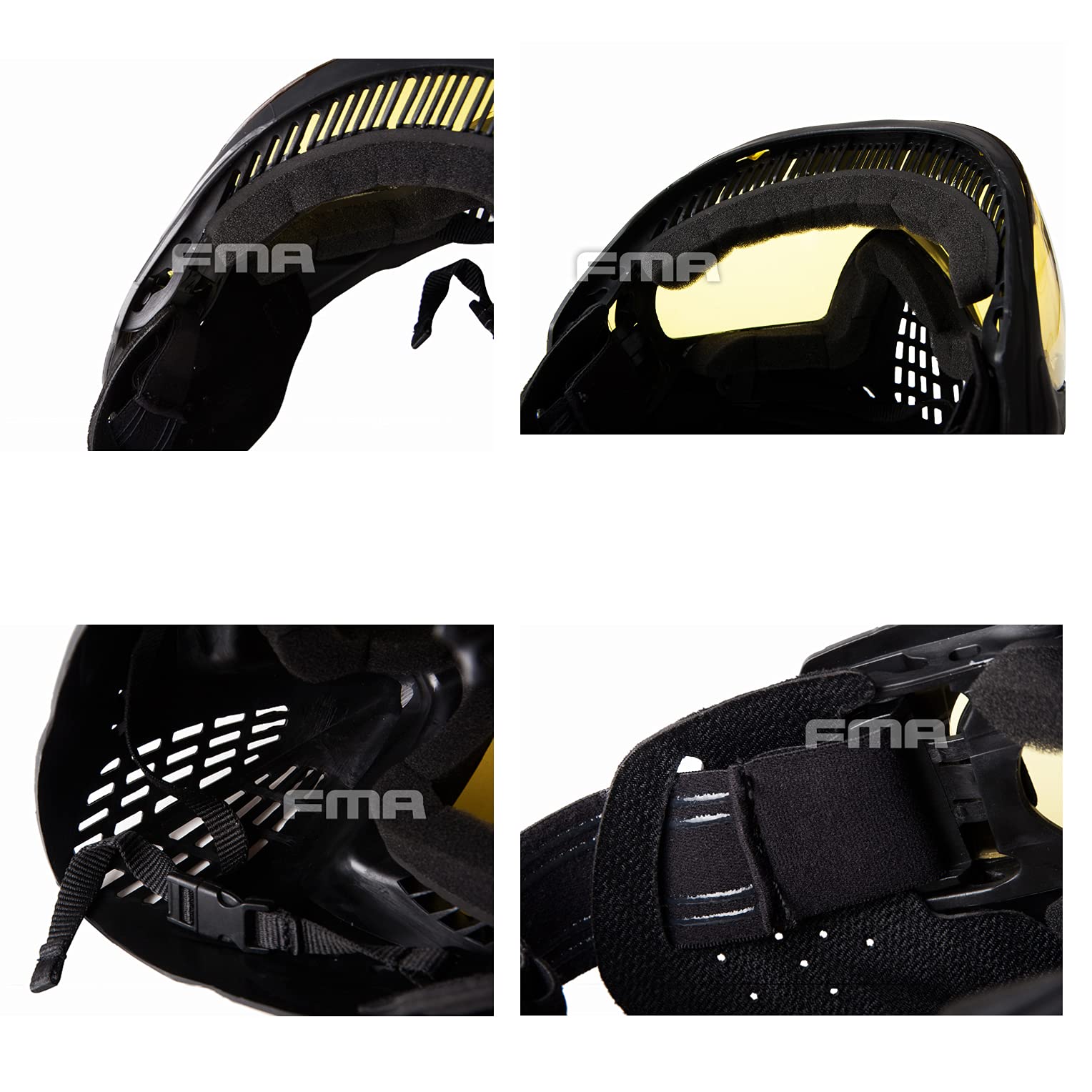 Maschera FMA F1 Per Paintball E Airsoft - Antiappannamento, Lente Argento, Protezione Completa Viso - Foto 10