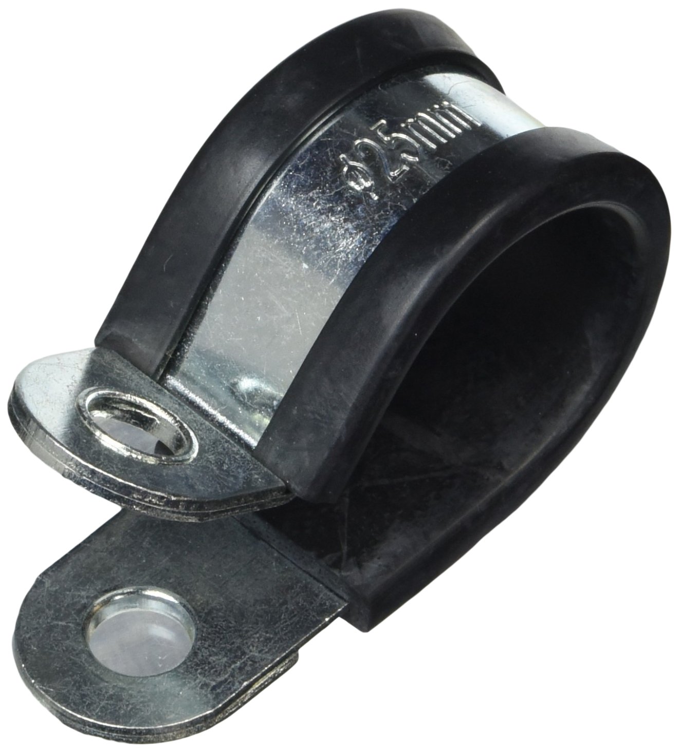CONNECT 30775 P Clip 50 Pieces 25mm Mild Steel EPDM Rubber 8.4mm Hole 20mm Width