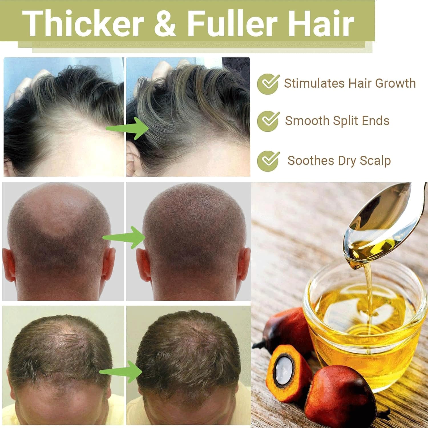 Minnah Batana Oil for Hair Growth 4-in-1 Liquid, 1pcs | Crack Hair Growth Oil, With Rosemary, Pumpkin Seed, Castor