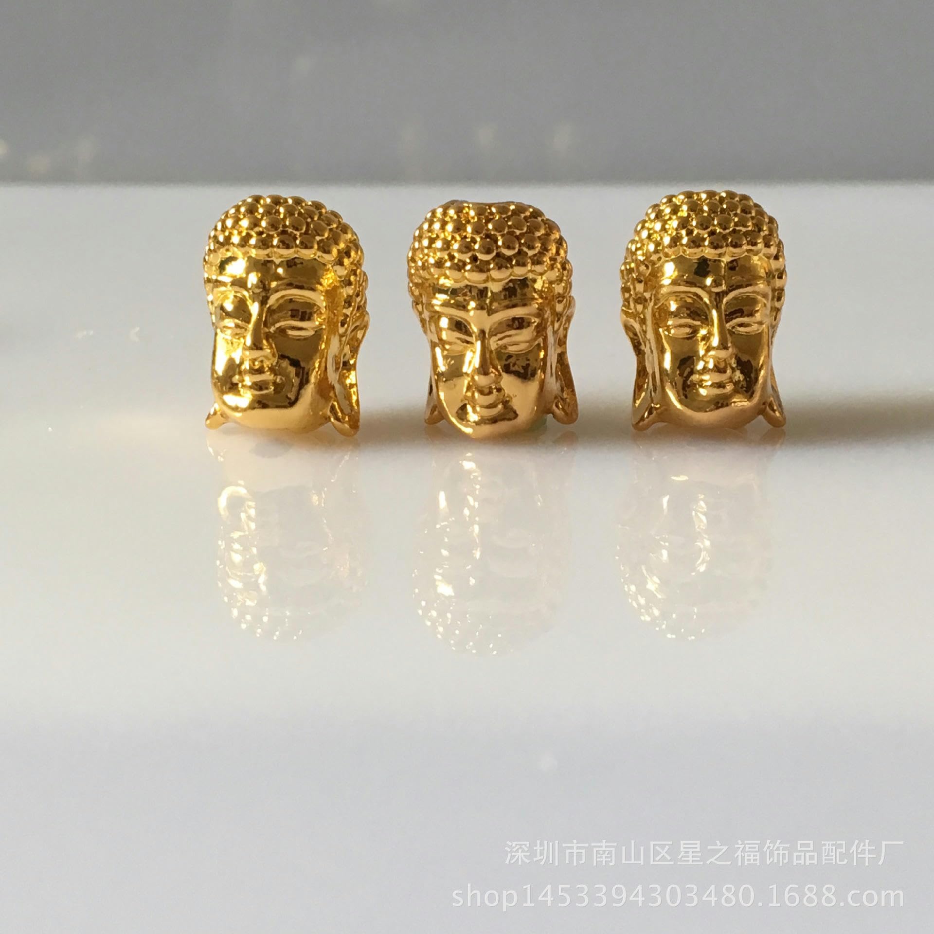 11 x 15 mm 100 sztuk koralików z głową Buddy z piaskowym złotem, koraliki dystansowe z głową Buddy, hematyt, do produkcji biżuterii, tybetańskie perły Buddy, 11x15mm 100Stk